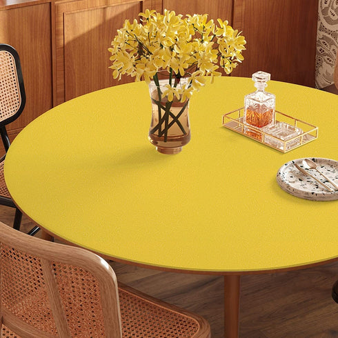 Abyssaly Yellow Wallpaper, Peel and Stick Removable Embossed Silk Textured Wallpaper for Girls Bedroom
