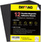 DIYMAG Magnetic Adhesive Sheets - 8" x 10", 12 Pack Flexible Sheets for Crafts, Photos, Easy to Peel