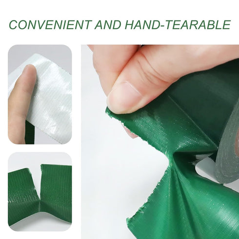 WELSTIK Professional Grade Dark Green Duct Tape, Waterproof Duct Cloth Fabric for Repairs, DIY, Indoor Outdoor Use