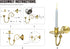 Set 2 (8.6" 5.9" 3.5") Gold Wall Sconces of - Elegant Iron Candle Holders Wall Decor, Modern Metal Wall Art for Living