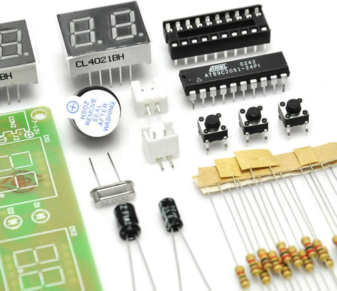Gikfun 6 Bits Digital LED DIY Kits PCB Soldering Practice Learning Board, AT89C2051 FR-4 for Arduino EK1323