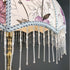 Gralara 30cm E27 Umbrella Shape Lamp Shade Cloth Lampshade Vintage with Tassel for Desk Lamp Floor Lamp Bottom Good