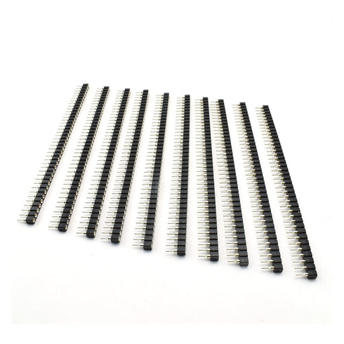 ZYAMY 10pcs 2.54mm 40Pin Round Female Socket Pin Header Strip - Single Row Straight Female/Male Socket/Pin Header