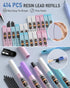 Nicpro 45PCS Aesthetic School Supplies, Big Capacity Pen Case with Pastel Mechanical Pencils and Erasers