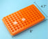 Tube Rack Double Panel 96-Well Polypropylene PCR Centrifuge Tube Holder for Microcentrifuge Tubes 0.2/0.5/1.5/1.8/2.0ml 3Pcs