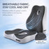 EQEH Set, Seat Cushion and Lumbar Support Pillow Back and Butt Support, Sciatica Relieving Coccyx Cushion, Hemorrhoid
