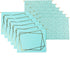 Blu Monaco Cute Hanging File Folders 12 Pack in Pretty Aqua with Gold Foil Pattern, Letter Size with Adjustable Tabs
