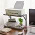 IBUYKE 2-Tier Desktop Printer Stand Holder, Multi-Purpose Desk Organizer Storage Shelf for Fax Machine, Dark Grey
