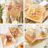 21x25cm 100pcs Packaging Kraft Paper Bread Bags Oil-proof Food Storage Bags for Bakery Sandwich Cookies Donuts Natural