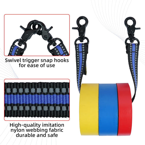 MELOTOUGH Tape Thong Electrical Tape Holder with Trigger Snap Hook for Tool Bag, Tool Pouch, Tool Belt (Blue)