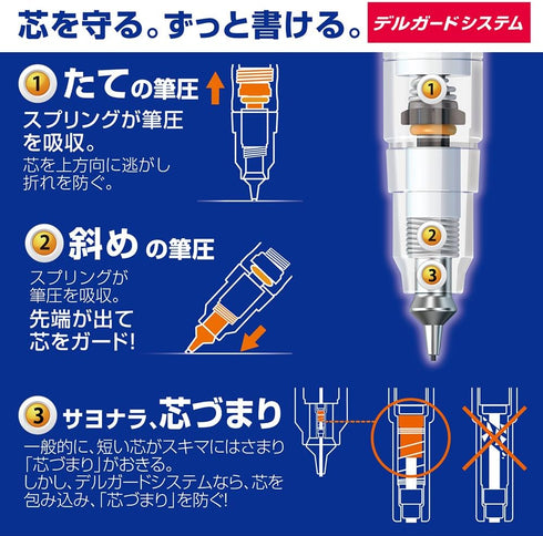 Zebra DelGuard Type ER Mechanical Pencil, 0.5mm, Violet (P-MA88-VI)