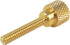 10 Pack Solid Brass Diamond Knurled Thumb Screws Knobs, 6-32 x 3/4 Inch Threads, Right-Hand Threads