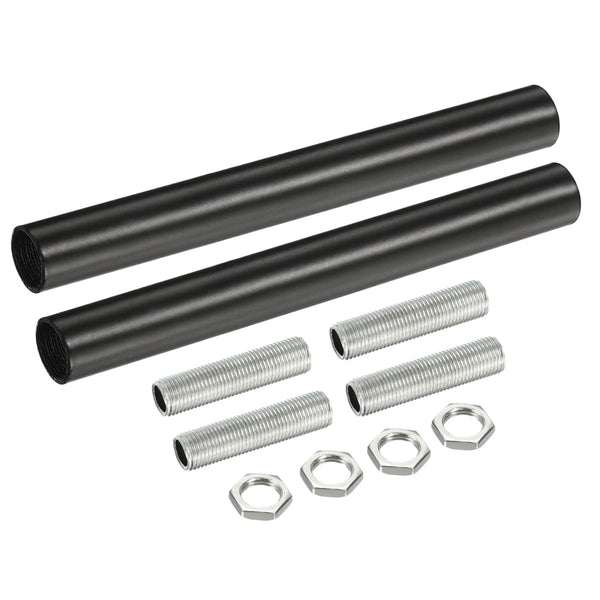 MECCANIXITY Threaded Extension Rod, 3.94" Lamp Pipe with Connector Light Fixture Parts for