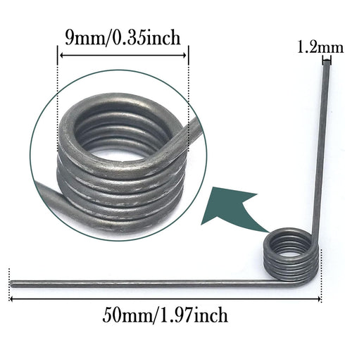 Torsion Spring Assortment for Tools Maintenance DIY, 90 Degree Spring Steel Construction, 1.2mm Wire Diameter (5pcs)