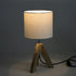 Tripod Table Lamp, 16 Inches Height with Off White Jute Bedside Lamp