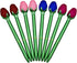 Maydahui 24PCS Colorful Rose Flower Ballpoint Pens Novelty Floral Retractable Metal Pens 4 Colors Black Ink for Office