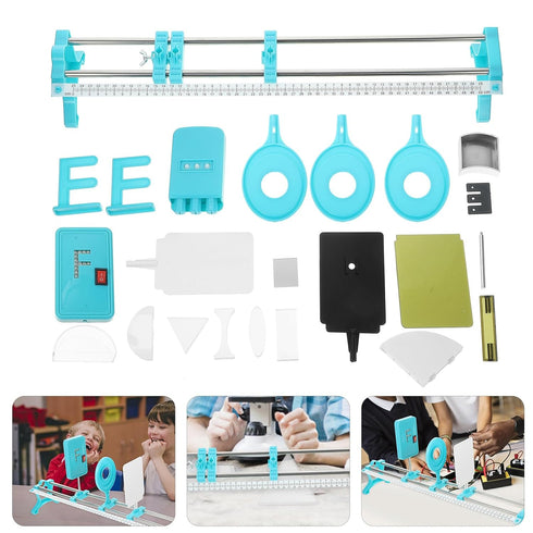 8 Optical Physics Experiment Kit for Middle School, Light Refraction and Imaging Equipment with Convex Lens and Optical