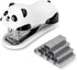 Deli Mini Cute Panda Desktop Stapler, 12 Sheet Capacity, Includes Staple Remover & 1000 No.10 Staples