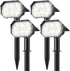 Brightown 4Pack Solar Spot Lights Outdoor with 58 LED & 1800mAh, IP67