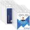 Will Well 12-Pack ID Badge Holders with Holes for Lanyards, Vertical Clear Plastic Sleeves Fit Up to 3 Cards