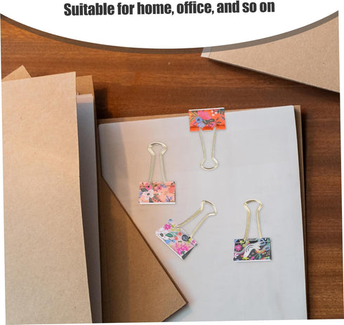 STOBOK 7pcs Binder Clips Metal Paper Clips Tiny Paper Clips Small Clips Small File Clips Binder Paper Clips Paper Clamps Document Clips Cute Stainless Steel Test Paper Clip Office by STOBOK