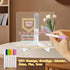 CAPOT Acrylic Dry Erase Board with Light, 5.9 X 5.9”, Glow Memo LED Letter Message Board with 7 Color Pen