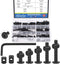 Glarks 120Pcs M6x15/20/25/30/35mm Black Hex Socket Cap Bolt Screws and Barrel Nut Assortment