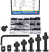 Glarks 120Pcs M6x15/20/25/30/35mm Black Hex Socket Cap Bolt Screws and Barrel Nut Assortment