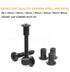 binifiMux 100pcs M6 Countsunk Kit,M6x20mm/30mm/40mm/50mm/60mm/70mm/80mm Black Hex Drive Socket Cap Bolts Dowel Joint