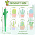 Whaline 12 Pieces Cactus Gel Ink Pens, Cactus Sticky Notes, Neutral Plant Writing Pens, Succulent Note Pad for Home