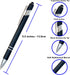 Pack of 5 Rubberized Comfort Soft Touch 2 in 1 Ballpoint Pen Capacitive Stylus Tip, Premium Metal Medium Point, Black Ink, Compatible with Most Touch Screens (Assorted) by Lenden