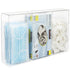 Triple Hygiene Dispenser Station with Lid - Multifunctional Tabletop or Wall Glove Holder with 3 Compartments