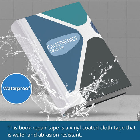 Self-Adhesive Book Repair Tape, 2 Inch Wide, White by Lineco for Book Spine & Paper Pages