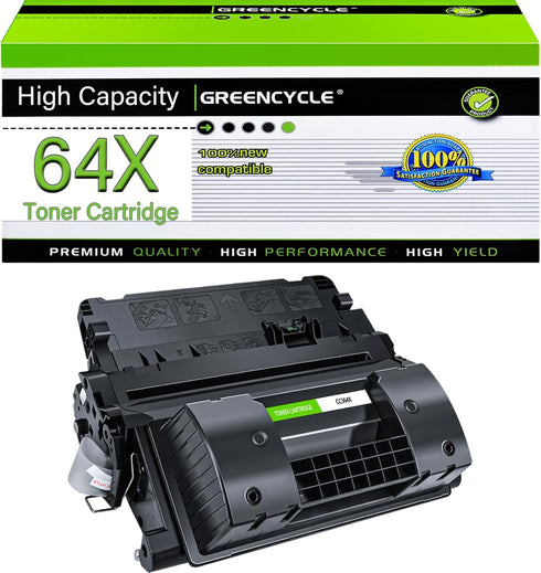 greencycle 64X Compatible High Yield Black Toner Cartridge Replacement for HP 64X for Laserjet Printers