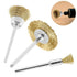 60 Pack Wire Wheel Brush Set, 1/8 Inch Shank Pure Brass Brush Kit, Rust Removal Tool Set, Wire Pen Brush + Bowl-Shape