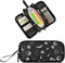 XUWU Skull Cat Moon Goth Large Capacity Pencil Case, 3 Compartments Big Storage Makeup Pouch, Desk Organizer for School