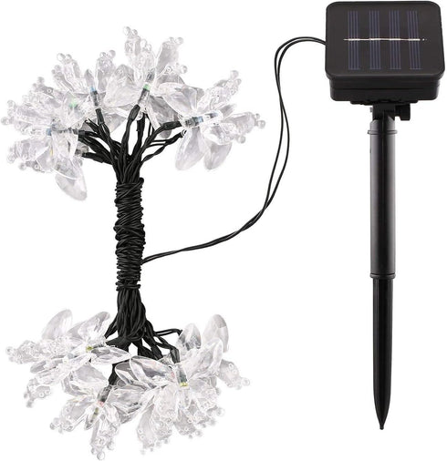 Solar String Lights, Waterproof 16ft 20LED Butterfly Christmas Fairy Lights for Home Party Wedding Patio Garden