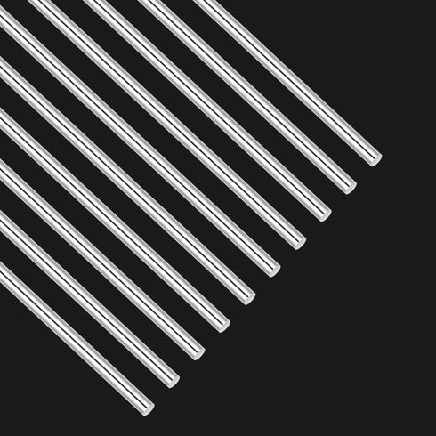 10 Pieces 304 Stainless Steel Model Straight Metal Rods, 2mm x 150mm, Lathe Bar Stock for Toy Car Helicopter