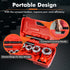 Set 6 1/4", 3/8", 1/2", 3/4", 1", 1-1/4" Goplus Ratchet Pipe Threader Kit, Ratcheting Pipe Threading Tool w/ Dies