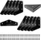 CMLY Corner Brace Brackets, 12Pcs 66 x 66mm Black Corner Braces for Wood,