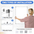 WALGLASS Magnetic White Board, 36" x 24" Double-Sided Dry Erase Board for Wall, Horizontal or Vertical, Silver
