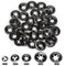 OIIKI 200pcs Internal Tooth Washers, Quick Locking Washers, Push On Speed Clips Fasteners Kit, 65Mn Steel Washers (5