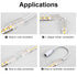 RGBZONE 10pcs 2-Pin 8mm LED Strip to Wire Connectors and 10m/32.8ft 2 Pin Extension Wire for Single Color LED Strip