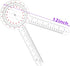 12 Inch Goniometer Transparent Orthopedic Angle Ruler Plastic Goniometer 360 Degree for Body Measuring Tape Goniometer Protractor Ruler (1)
