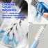6 Pack Set, 14" 3 3-in-1 Holikme Bottle Brush Long Handle Stainless Steel Bottle Cleaner Brush, Straw Brushes, Bottle