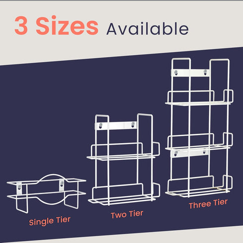 FMP Brands Single Glove Holder for Wall Mount, Wire Rack Disposable Napkin Gloves Box Holder, White