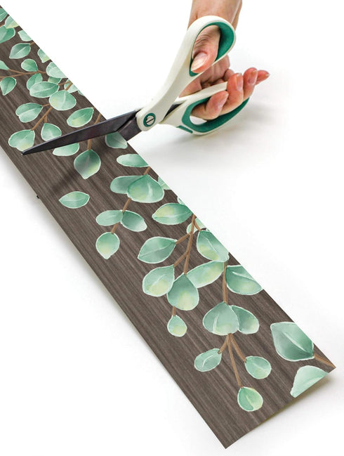 Teacher Created Resources Eucalyptus Straight Rolled Border Trim - 50ft for Bulletin Boards and Decor