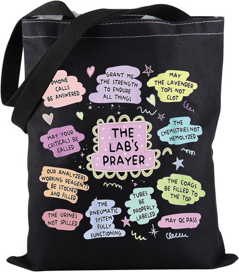 Laboratory Tech Tote Bag, The Lab's Prayer Tote Bag, Medical Laboratory Professional Gift