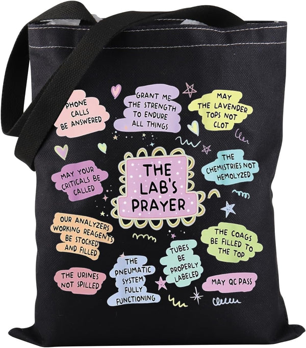 Laboratory Tech Tote Bag, The Lab's Prayer Tote Bag, Medical Laboratory Professional Gift