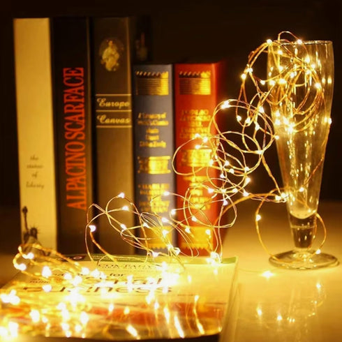 Jatlukbaat 2 Pack 16.4ft 50 8 Fairy Lights Battery Operated - LED Starry Fairy Lights , Modes Waterproof with Timer